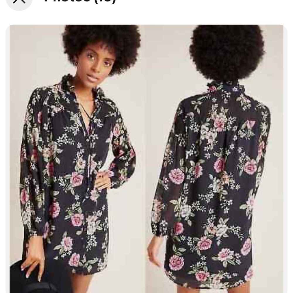 Anthropology Yumi Kim Women’s black deep Love Astoria Floral Dress